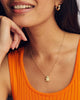 Kendra Scott- Ghost Short Pendant White Glow in the Dark Glass Necklace- Gold