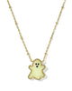 Kendra Scott- Ghost Short Pendant White Glow in the Dark Glass Necklace- Gold