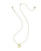 Kendra Scott- Ghost Short Pendant White Glow in the Dark Glass Necklace- Gold