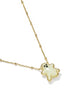 Kendra Scott- Ghost Short Pendant White Glow in the Dark Glass Necklace- Gold