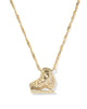 Kendra Scott  - Ice Skate Pendant Necklace - Gold and White Mother Of Pearl