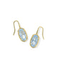 Kendra Scott  - Lee Luxe Drop Earring Light Blue CZ- Gold