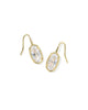 Kendra Scott  - Lee Luxe Drop Earring White CZ- Gold