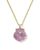 Kendra Scott  - Lucia Shell Necklace Light Mauve Illusion  - Gold