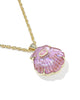 Kendra Scott  - Lucia Shell Necklace Light Mauve Illusion  - Gold