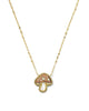 Kendra Scott- Mushroom Short Pendant Light Brown VM and Mother of Pearl- Gold