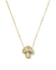 Kendra Scott- Mushroom Short Pendant Light Brown VM and Mother of Pearl- Gold