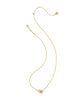 Kendra Scott  - Tatum Short Necklace White CZ Mix (April)- Gold
