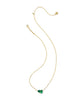 Kendra Scott  - Tatum Short Necklace Dark Green Mix (May) - Gold