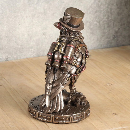 Mr. Ravencroft Von-Rocketfuel the Steampunk Raven Cold-Cast Bronze 5.5" Statue