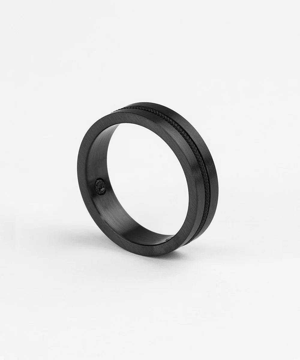 Pig & Hen Navarch 6MM Black Ring
