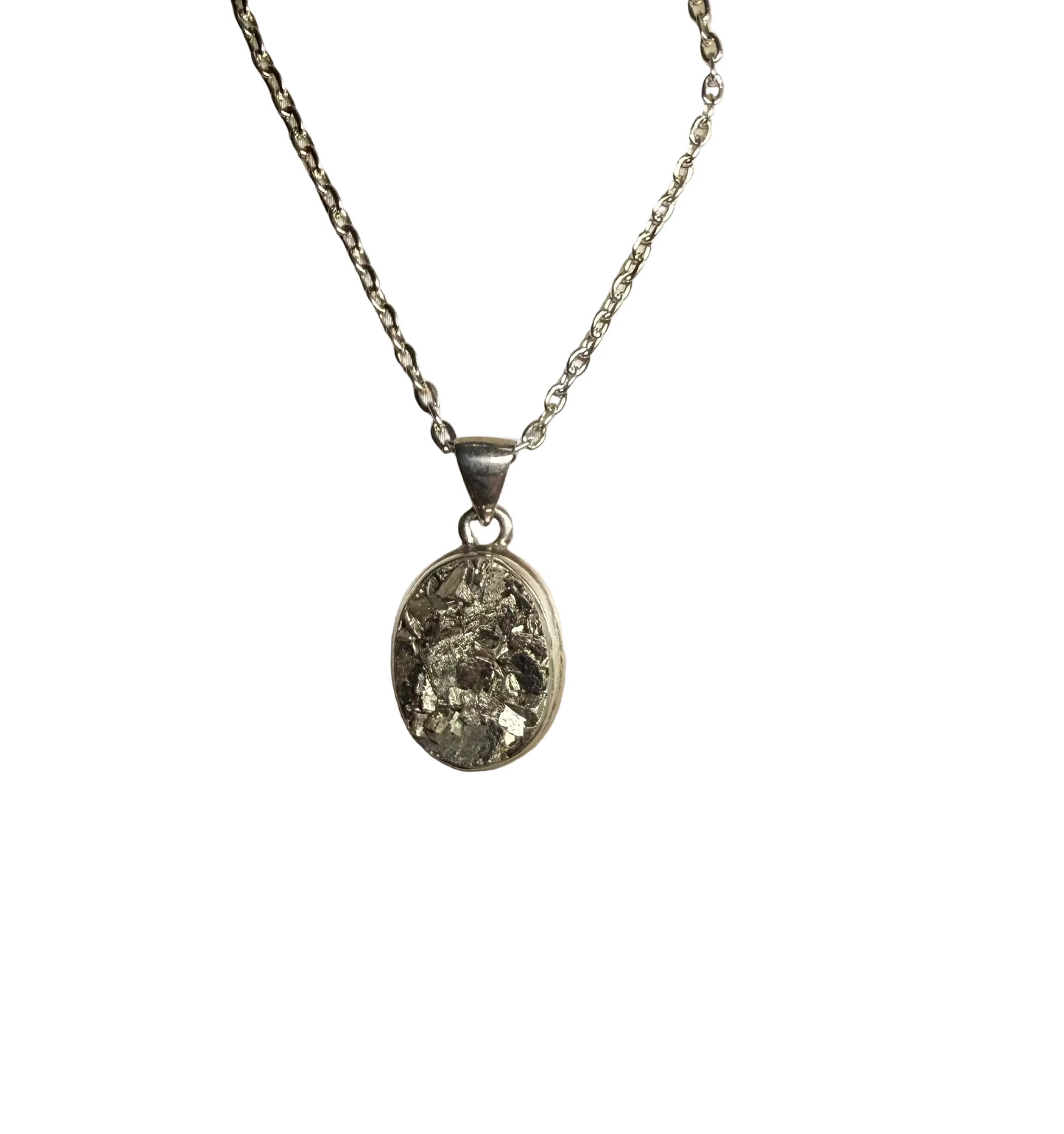 Pyrite Druzy Sterling Silver Pendant | Peru
