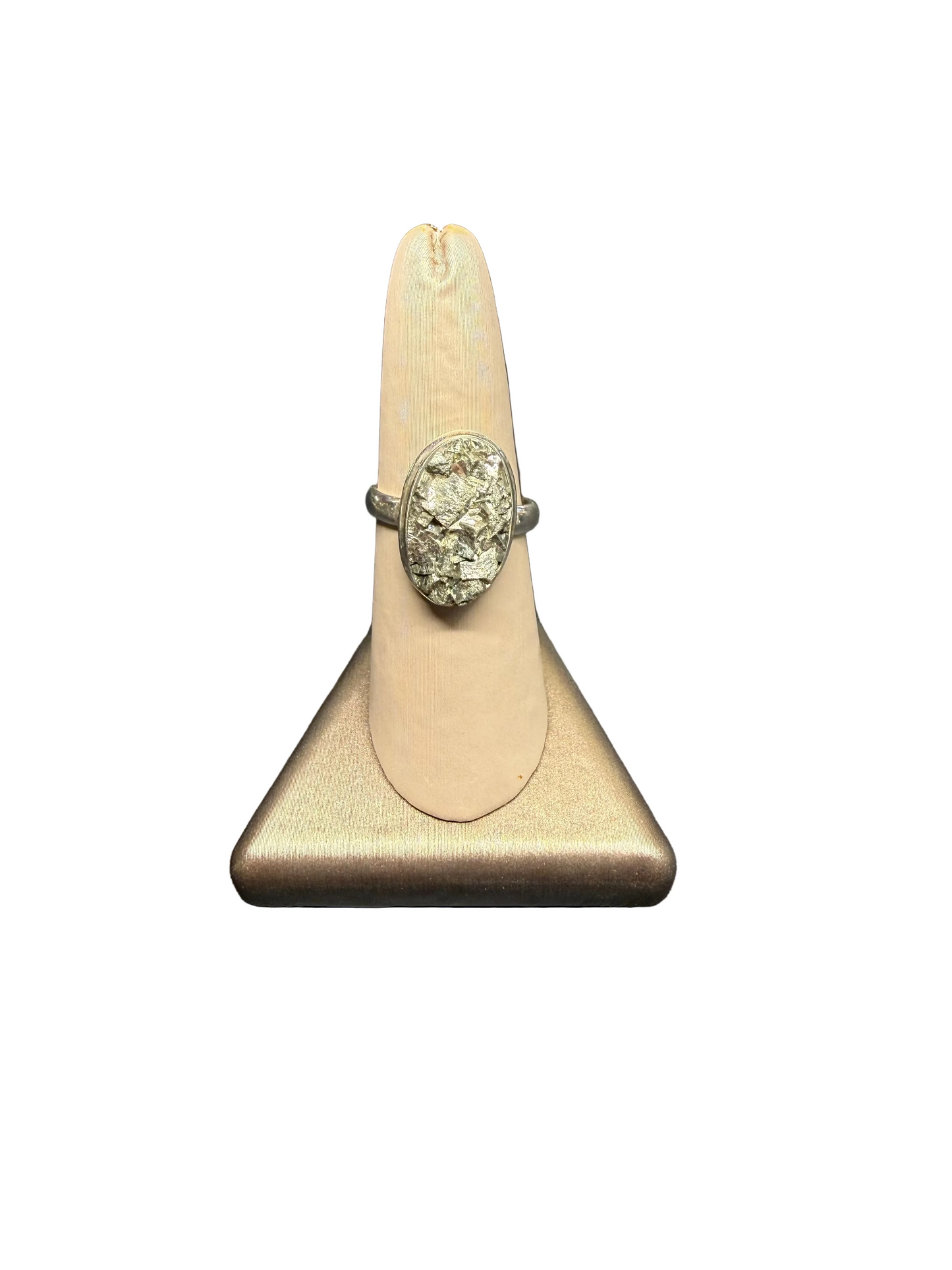 Pyrite Druzy Sterling Silver Ring| Peru