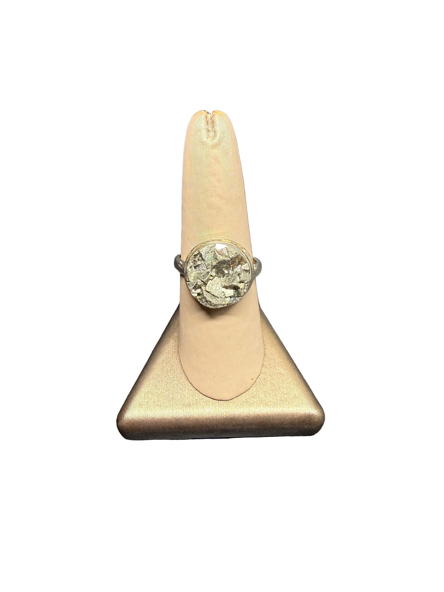 Pyrite Druzy Sterling Silver Ring| Peru