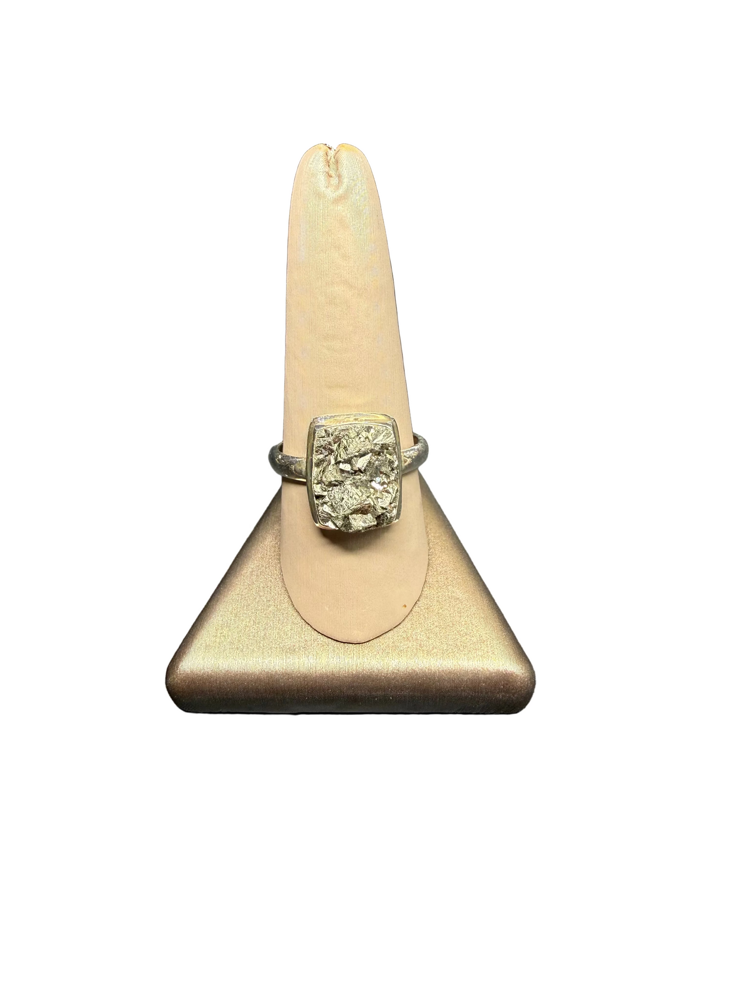 Pyrite Druzy Sterling Silver Ring| Peru