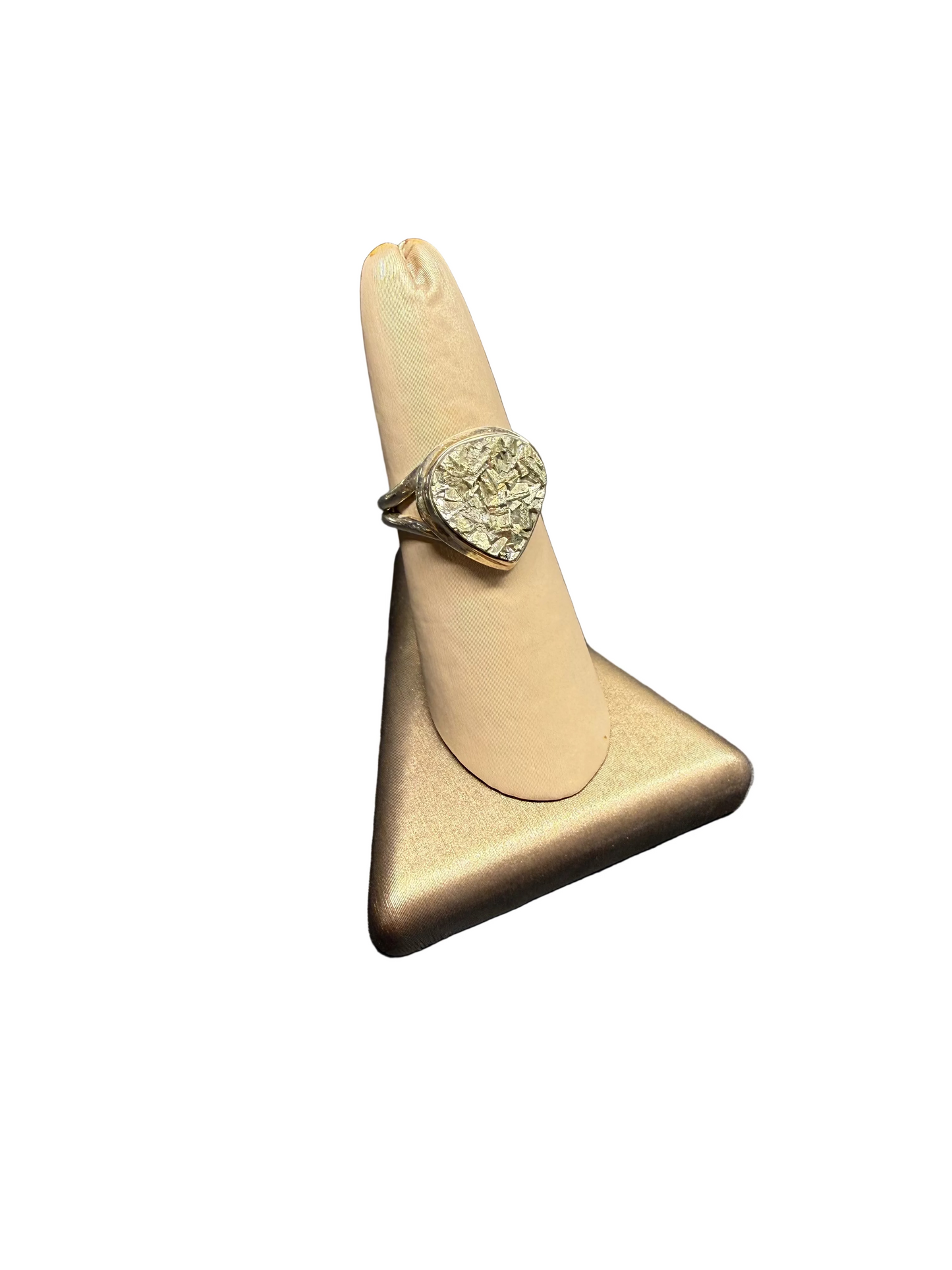 Pyrite Druzy Sterling Silver Ring| Peru