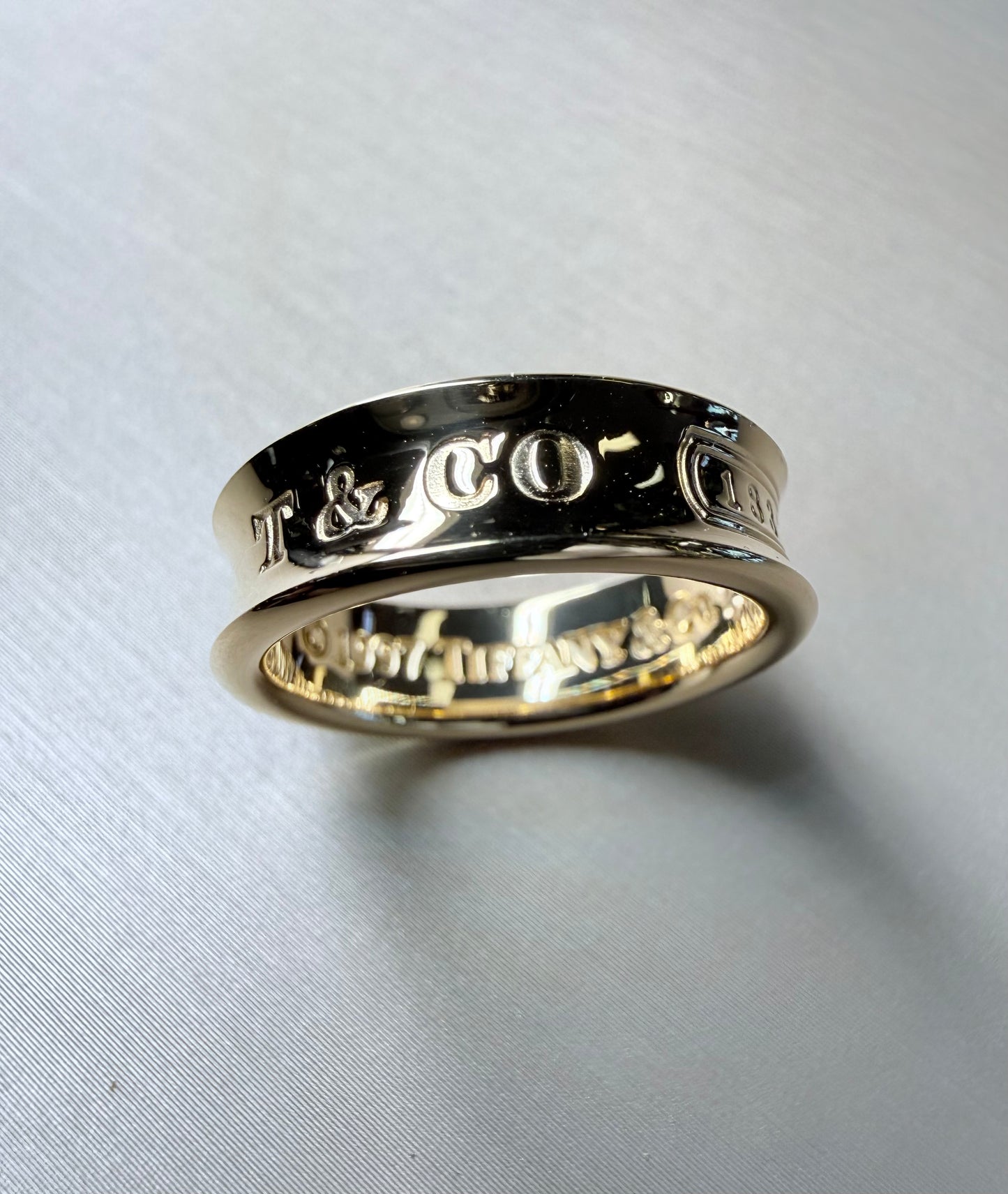 Tiffany & Co. 1837™ Ring – 18K Yellow Gold – Size 6 – Wide Band