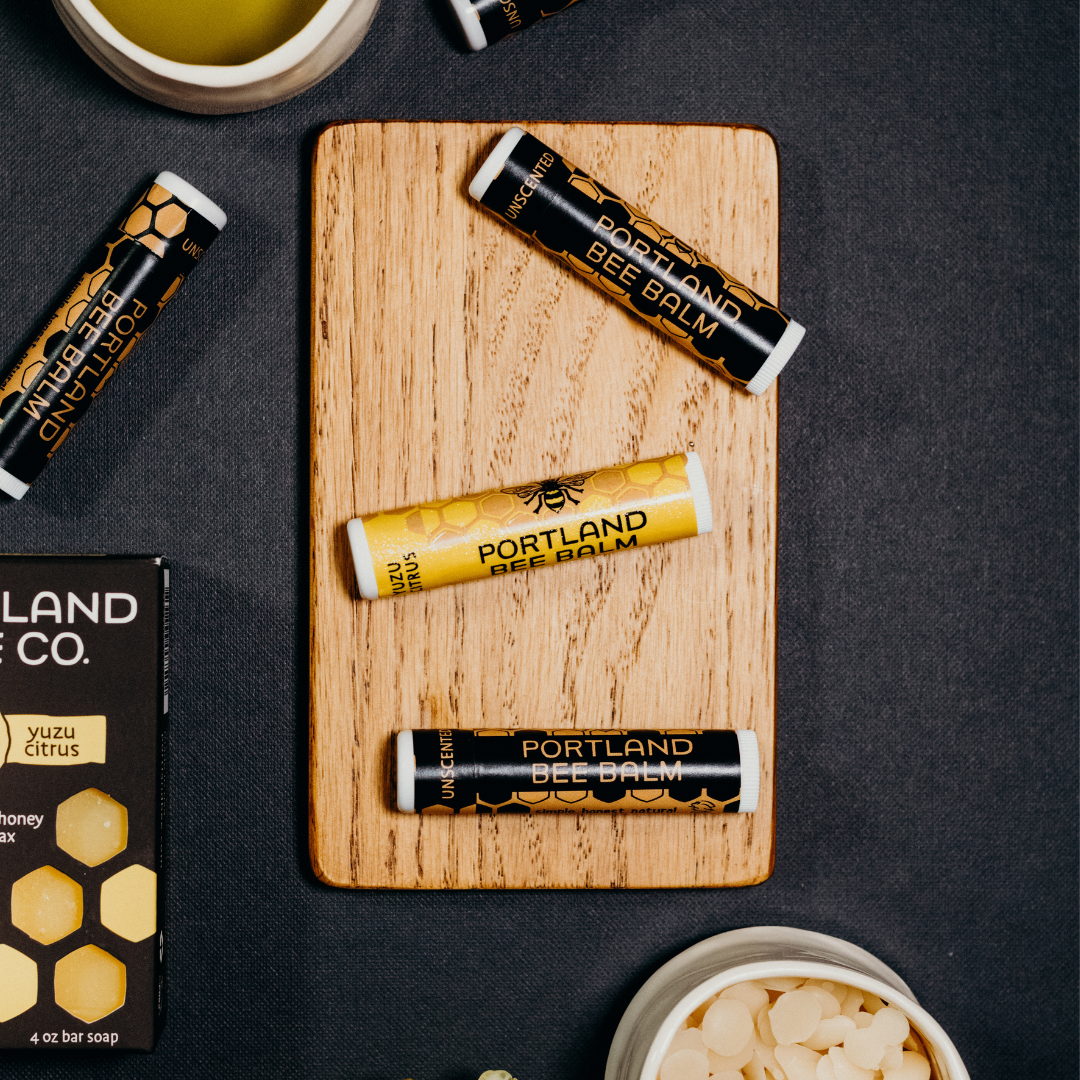 Yuzu Citrus Beeswax Lip Balm Display - Bright Hydrating 24ct