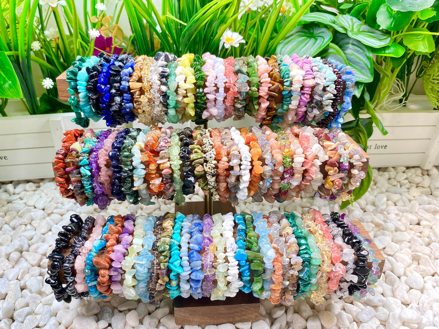 Gemstone Stretch Bracelets | Chips