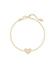 Kendra Scott  - Ari Heart Bracelet Iridescent Drusy - Gold