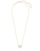 Kendra Scott  - Ari Heart Pendant Necklace Iridescent Drusy - Gold
