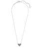 Kendra Scott  - Ari Heart Pendant Necklace Platinum Drusy - Rhodium