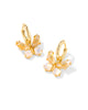 Kendra Scott  - Bianca Butterfly Huggie Earrings White Iridescent Crystal Mix- Gold