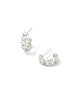 Kendra Scott  - Cailin Crystal Huggie Earrings White CZ (April) - Rhod