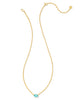Kendra Scott  - Cailin Pendant Necklace Aqua Crystal (March) - Gold