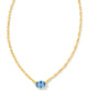 Kendra Scott  - Cailin Pendant Necklace Blue Violet Crystal (December) - Gold