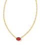 Kendra Scott  - Cailin Pendant Necklace Burgundy Crystal (July) - Gold