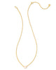 Kendra Scott  - Cailin Pendant Necklace White Iridescent Crystal (October) - Gold