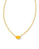 Kendra Scott  - Cailin Pendant Necklace Golden Yellow Crystal (November)- Gold