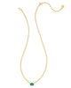 Kendra Scott  - Cailin Pendant Necklace Green Crystal (May) - Gold