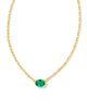 Kendra Scott  - Cailin Pendant Necklace Green Crystal (May) - Gold