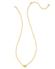 Kendra Scott  - Cailin Pendant Necklace Light Green Crystal (August)- Gold
