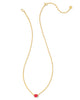 Kendra Scott  - Cailin Pendant Necklace Red Crystal (January)- Gold