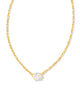 Kendra Scott  - Cailin Pendant Necklace White CZ (April) - Gold