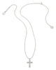 Kendra Scott- Cross Crystal Pendant White Crystal - Rhodium