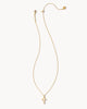 Kendra Scott- Cross Pendant White Lab Grown Opal Necklace- Gold