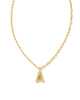 Kendra Scott  - Crystal Letter Pendant Necklace A - Gold