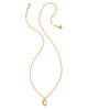 Kendra Scott  - Crystal Letter Pendant Necklace C - Gold