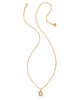 Kendra Scott  - Crystal Letter Pendant Necklace D - Gold