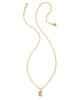 Kendra Scott  - Crystal Letter Pendant Necklace E - Gold