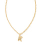 Kendra Scott  - Crystal Letter Pendant Necklace K - Gold