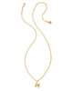 Kendra Scott  - Crystal Letter Pendant Necklace M - Gold