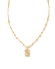 Kendra Scott  - Crystal Letter Pendant Necklace S - Gold