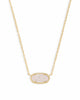 Kendra Scott  - Elisa Necklace Iridescent Drusy- Gold