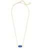 Kendra Scott  - Elisa Necklace Cobalt Cats Eye - Gold