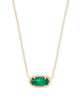 Kendra Scott  - Elisa Necklace Emerald Cats Eye- Gold